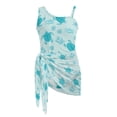 thumbnail image 7 of SEANATIVE 11-12 Year Kid Girl Swimsuit with Mesh Skirt Coverup One Piece Bathing Suit Comfortable Stretch Summer Swimwear with Adjustable Strap, Sea Turtle Coral Seashell Green, 7 of 7