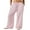 Pink, variant on Rdhnmea Women Striped Pants, Elastic Waist Trousers Loungewear with Pockets