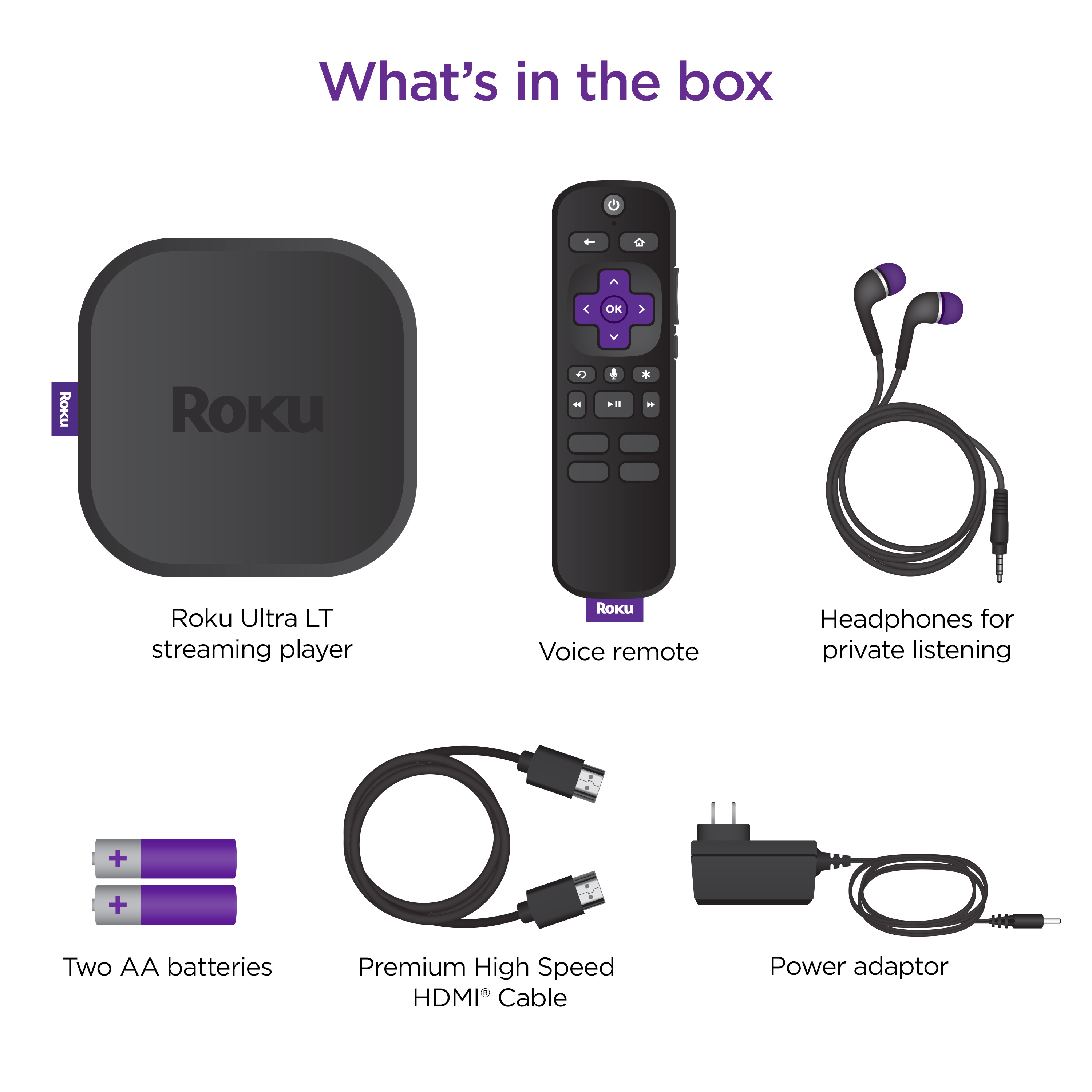 Roku Ultra LT Streaming Device 4K/HDR/Dolby Vision/Dual-Band Wi-Fi® with Roku Voice Remote and HDMI Cable - image 9 of 11