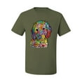 thumbnail image 3 of Dean Russo Sweet Poodle Dog Lover Men's Graphic T-Shirt, Military Green, Small, 3 of 6