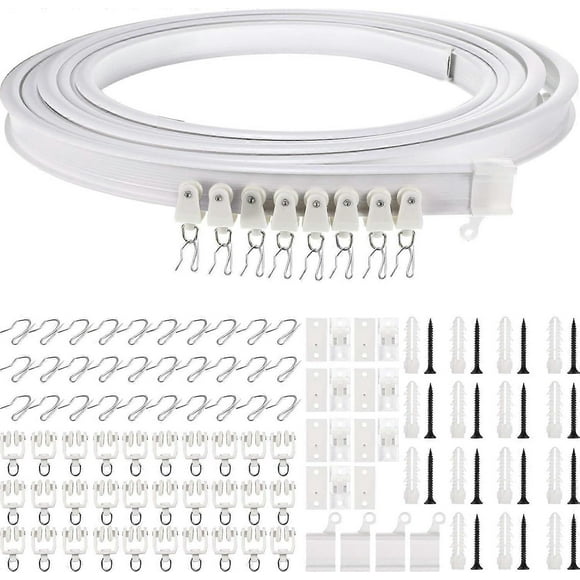 Folding Ceiling Track Incurved Curtain Track Flexible Ceiling Track Curved Window Track For Curtain Track With Track System Curtain Bed Divider-5 Mete