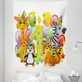 thumbnail image 1 of Colorful Tapestry, Party with Safari Animals Zebra Lion Balloons Backdrop Colorful, Fabric Wall Hanging Decor for Bedroom Living Room Dorm, 5 Sizes, Multicolor, by Ambesonne, 1 of 1