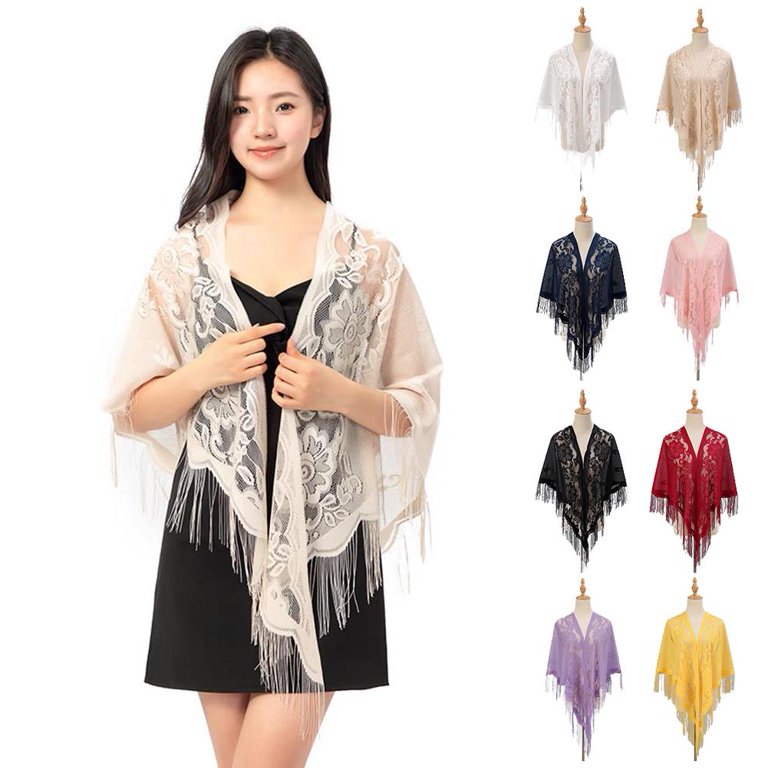 elegant poncho for dress Elegant Faux Fur Trim Collar Cuffs Knit Poncho Ruana Beige