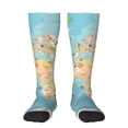 thumbnail image 2 of Lsque World Map With Animals 1 Printed Crew Socks Men's Women's LightWeight Thin Casual Calf Socks ,Knee High Socks,Cotton Socks, 2 of 9