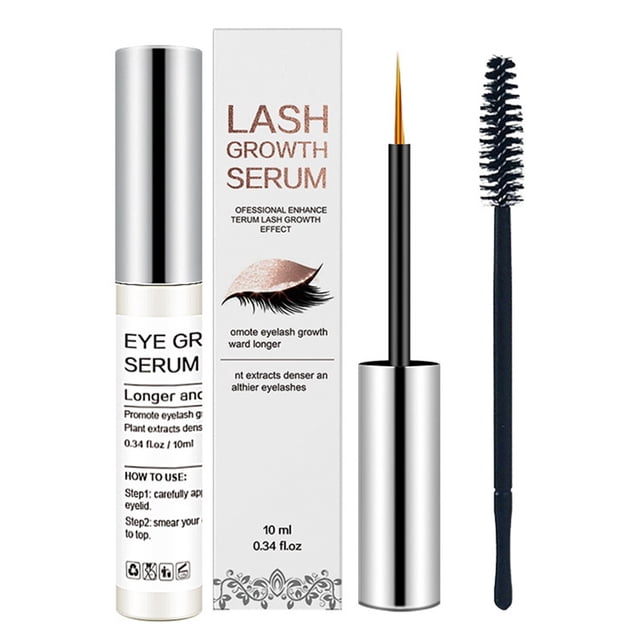 Máscara de pestañas Negra Suero para pestañas, pestañas más gruesas y largas, pestañas avanzadas que mejoran el curado para pestañas, extensiones y cejas naturales, 10 ml(Buy 2 save 10%)