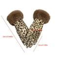 thumbnail image 3 of AWZXDE Women Fashion Leopard Print Touchscreen Gloves Soft Pile Lined Stylish Womens Gloves For Autumn And Winter Brown, 3 of 4