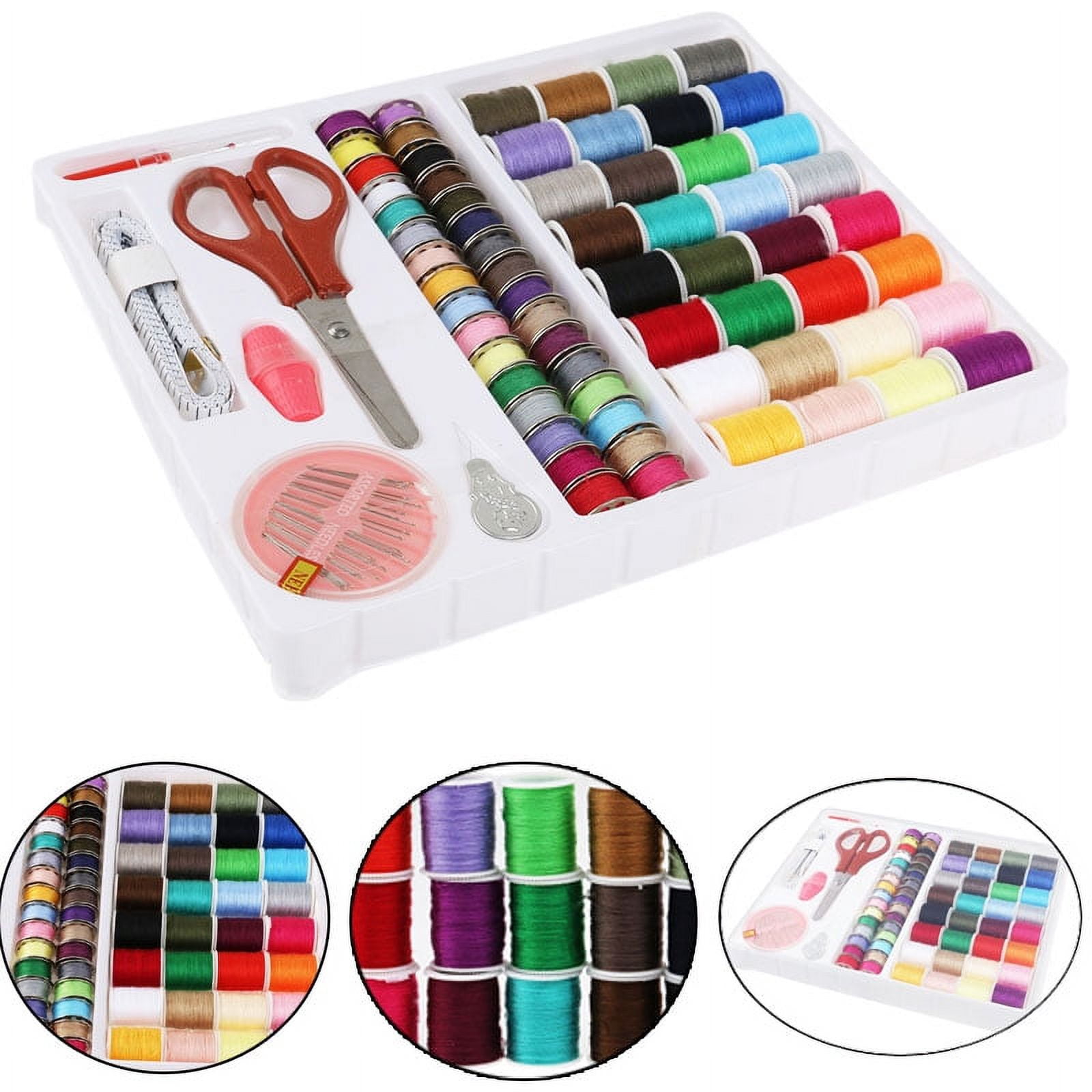 Raindrops 100-in-1 Sewing Machine Organizer Box with Travel Accessories Kit