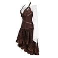thumbnail image 2 of Grebrafan Blouse Steampunk Blanche, Corset en Cuir et Jupe Tutu Ensemble 3 Pcs TG Brun, 2 of 5