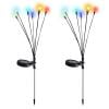 

2Pcs Solar Lamp Convenient Use Yard Decor for Outdoor Decor (Colored Light)