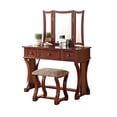 thumbnail image 2 of Modish Vanity Set Featuring Stool And Mirror Cherry Brown - Saltoro Sherpi, 2 of 2