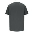 thumbnail image 4 of safuny Men's Casual Workout Blouses Slim Raglan Business Tops Trendy Activewear Short Sleeve Pullovers Clearance Quarter Button Shirts Solid Color Tees Summer Gray XXXL, 4 of 5