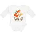 thumbnail image 3 of Inktastic My Great Aunt Loves Me Fox Boys or Girls Long Sleeve Baby Bodysuit, 3 of 5