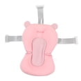 thumbnail image 1 of Cojín de baño para bebé, flotante, seguro, plegable, ajustable, para recién nacidos, color rosa, 1 of 15