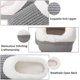 thumbnail image 3 of Pantuflas de invierno para hombre y mujer, de espuma viscoelástica, cálidas, antideslizantes, para interior y exterior, de lana, 3 of 6