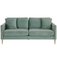 thumbnail image 3 of CosmoLiving by Cosmopolitan Highland Velvet Sofa with Pillows, Green, 3 of 15