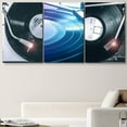 thumbnail image 1 of PixonSign Canvas Print Wall Art Set Triple Tone Duotone Blue & Gray Record Players Music Musicians Photography Realism Modern Urban Multicolor Ultra for Living Room, Bedroom, Office - 24"x36"x3, 1 of 5