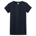 thumbnail image 5 of Gildan Softstyle Women’s T-Shirt, Short Sleeve Crew Neck Semi Fitted Cotton Tee, Navy, S, 5 of 5