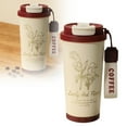 thumbnail image 2 of 1PC Stainless Steel Vacuum Cup for Winter Suitable for Cold Weather with Exquisite Floral Print, 2 of 6