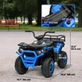 thumbnail image 3 of Qaba 12V Kids ATV, Ride on Toy w/ 4 Spring Suspension Wheels, Blue, 3 of 9