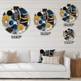 thumbnail image 4 of Designart "Abstract Pattern with Blue and Golden Textures XIX" Modern Geometric Oversized Wall Clock, 4 of 6