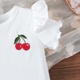 thumbnail image 5 of Toddler Girl Clothes Summer Outfit Set Ruffle Sleeve Top and Shorts Soft Stretchy 2 Piece 6 9 12 18 24 Months 2T 3T Kaprioy Toddler Girl Clothes, 5 of 6