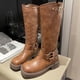 thumbnail image 5 of Amzcrzy Zapatos de mujer,Zapatos de mujer,Zapatillas de mujer, Botas altas de punta redonda con tacón grueso para otoño e invierno, botas casuales de moda para mujer Sandalias Mujer Zapatillas De Cas, 5 of 5