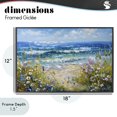 thumbnail image 4 of Stupell Industries Coastal Floral Beach Meadow by Ocean Black Framed Giclee Art, 18 x 12, by Creative Studio, 4 of 8