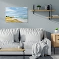 thumbnail image 2 of Stupell Industries Calm Nautical Coastline Soft Watercolor Landscape Canvas Wall Art by Annie Warren, 2 of 6