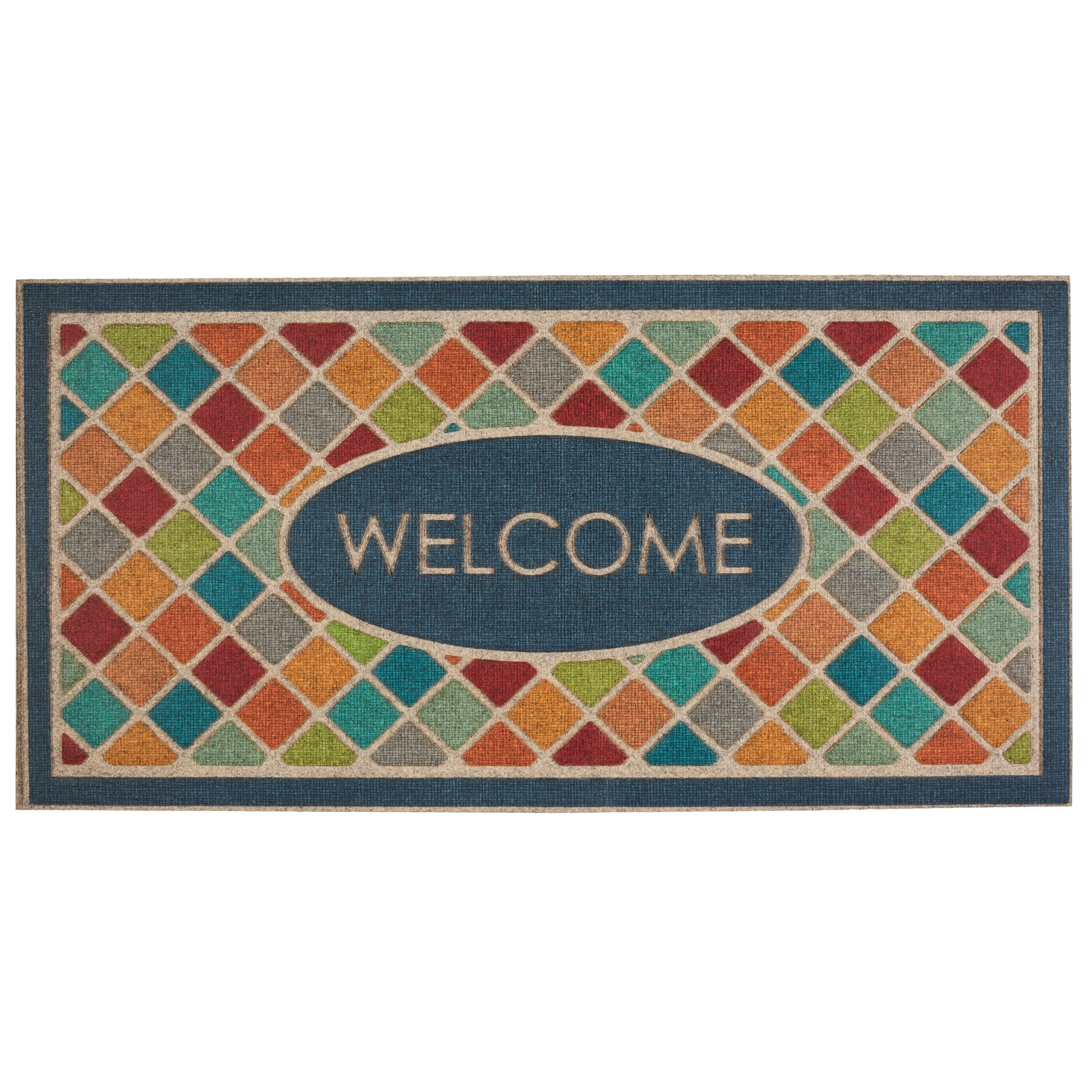 Mohawk Home Ornamental Entry Mat Ornamental Crosshatch Mat Scatter, 2