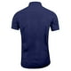 thumbnail image 4 of Playeras Elvqul para Hombre Azul Marino Solapa Casuales Manga Corta de Color Sólido, 4 of 6