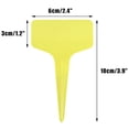thumbnail image 3 of HOMEIORA 100 Pcs Plant labels, 6 x 10cm Plastic Plant T-Type Tags Yellow Nursery Garden Labels, 3 of 5