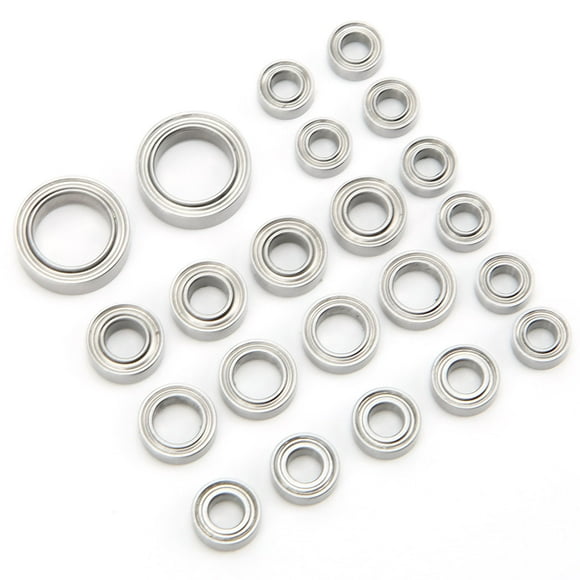 Kit de 22 cojinetes RC Jadeshay para Traxxas Acero inoxidable Plata