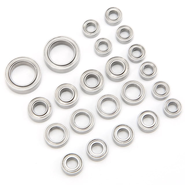 Kit de 22 cojinetes RC Jadeshay para Traxxas Acero inoxidable Plata
