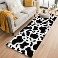 thumbnail image 3 of 2x6 Kitchen Runner Rug, Black and White Non-Skid Rubber Backing Large Rectangle Rugs - Living Room Bedroom Home Office, Farmhouse Cow Black White Indoor Floor Mat Carpets Washable Rug, 3 of 9