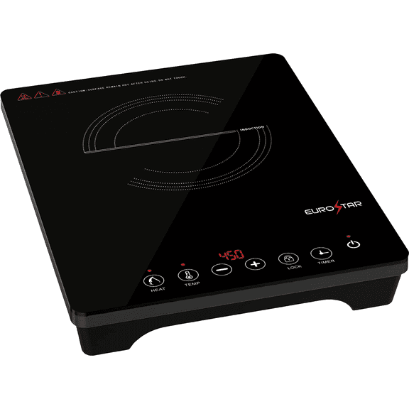 EUROSTAR EIC200 1000W Portable Induction Cooktop, Black