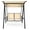 Beige, variant on 2 Person Patio Swing Glider with Canopy, Outdoor Steel Frame Swing Chair for Porch, Deck, Garden - Beige/Turquoise, 530lbs Capacity