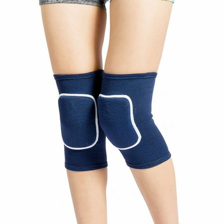 

Kneepad for Dancer Adult Biking Football Soccer Tennis Workout Climbing Exercise Work Yoga Pole Dance Volleyball Kids Roller Skating Knee Brace Sleeve with Sponge-Blue