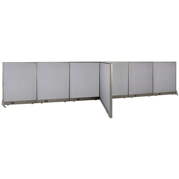 GOF T-shaped Freestanding Partition (48”D x 216”W x 48”H) Office Room Divider, Privacy Screen, Workstation Cubicle
