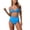 Blue, variant on Bikini Set for Women V Neck Triangle Sequin Bathing Suit Fashion High Waist Two Piece Swimsuit Beach Vaction Swimwear