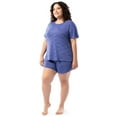 thumbnail image 4 of Fruit of the Loom Women's Soft and Breathable Short Sleeve Crew Top & Pajama Short Set, Sizes S-4X, 4 of 11