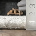 thumbnail image 3 of nuLOOM Kara Solid Shag Ivory 6' 7" x 9' Casual Area Rug, 3 of 9