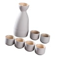 thumbnail image 3 of Juego de Sake de cerámica, botella de Sake, artesanías, recipiente para Sake tradicional, juego de tazas para el hogar, fiesta de té, restaurante,, 3 of 8