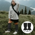 thumbnail image 3 of FRCOLOR Hiking Ski Snow Gaiters Black Polyester Waterproof Snow Boot Gaiters Outdoor Protection Leg Guards Leg Sleeves Boot Covers for Climbing Desert,3.15"X0.2"X0.2", 3 of 10
