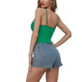 thumbnail image 4 of Charmo Women's Rib Knit Crop Cami Built-in Bra Tank Tops Going Out Tops for Lady, 4 of 6