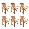 thumbnail image 3 of vidaXL 7 Piece Outdoor Dining Set Solid Acacia Wood, 3 of 5