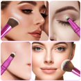 thumbnail image 4 of Set de brochas de maquillaje JILIER 4 en 1 con funda para líquido, crema y polvo, 4 of 7