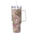 Hello Kitty 40 Oz Tumbler With Handle And Straw Double Wall Stainless