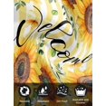 thumbnail image 7 of Summer Sunflower Cloth Napkins Set of 6 Reusable Dinner Napkins, Yellow Vertical Striped Leaves Cocktail Napkin Washable Table Napkins for Wedding/Holiday Party/Baby Shower 20"x20", 7 of 7