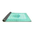 thumbnail image 2 of Ahgly Company Indoor Round Persian Turquoise Blue Traditional Area Rugs, 6' Round, 2 of 4