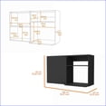 thumbnail image 4 of Wall Mounted Storage Cabinet, 2 Door Stackable with 2 Side Shelves | White | Engineered Wood, 4 of 10